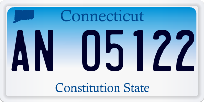CT license plate AN05122