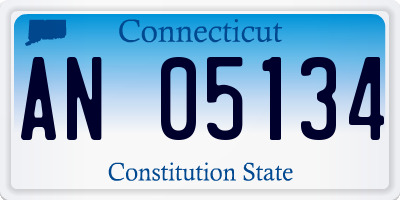 CT license plate AN05134