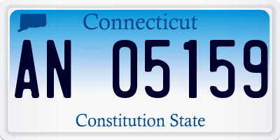 CT license plate AN05159