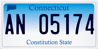 CT license plate AN05174