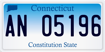 CT license plate AN05196