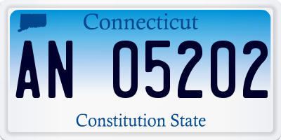 CT license plate AN05202