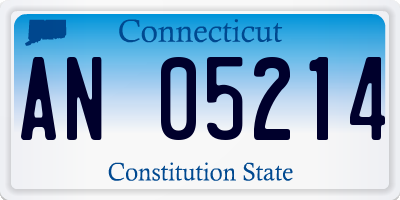 CT license plate AN05214