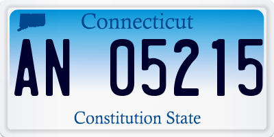 CT license plate AN05215