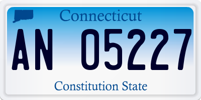 CT license plate AN05227