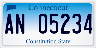 CT license plate AN05234