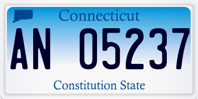 CT license plate AN05237
