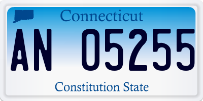CT license plate AN05255