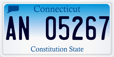 CT license plate AN05267