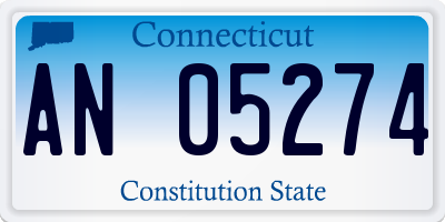 CT license plate AN05274