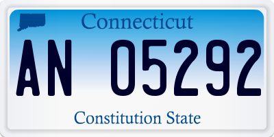 CT license plate AN05292