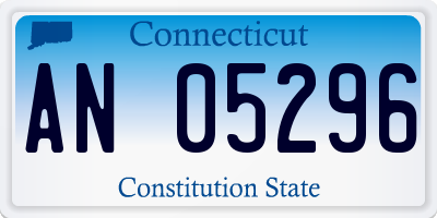 CT license plate AN05296