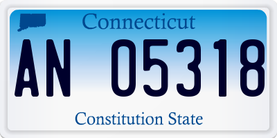 CT license plate AN05318