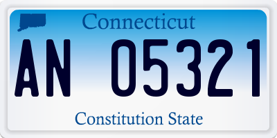 CT license plate AN05321