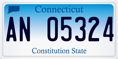 CT license plate AN05324