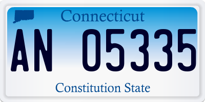 CT license plate AN05335