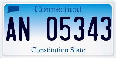 CT license plate AN05343