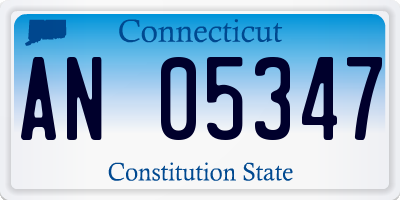 CT license plate AN05347