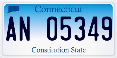 CT license plate AN05349