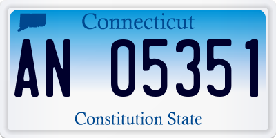 CT license plate AN05351