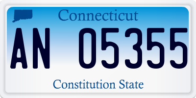 CT license plate AN05355