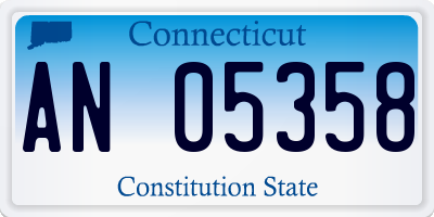 CT license plate AN05358