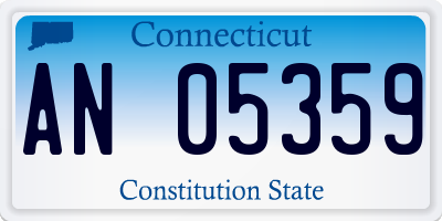 CT license plate AN05359