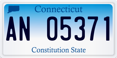 CT license plate AN05371