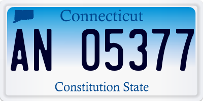 CT license plate AN05377