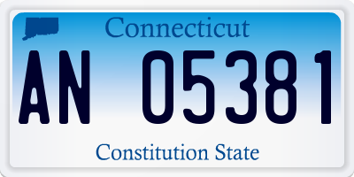 CT license plate AN05381