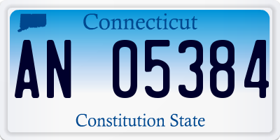 CT license plate AN05384