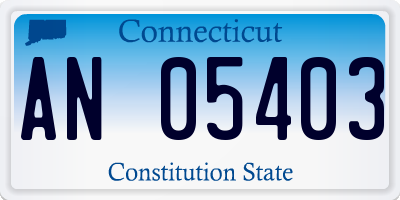 CT license plate AN05403