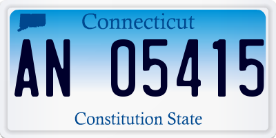 CT license plate AN05415