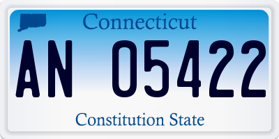 CT license plate AN05422