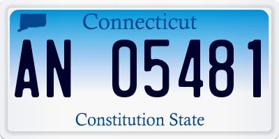 CT license plate AN05481