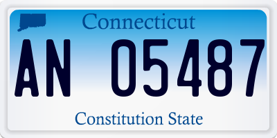 CT license plate AN05487