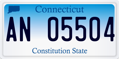 CT license plate AN05504