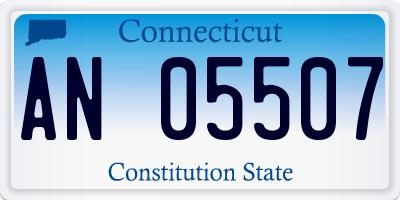 CT license plate AN05507