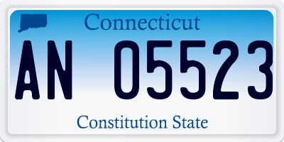 CT license plate AN05523
