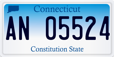 CT license plate AN05524