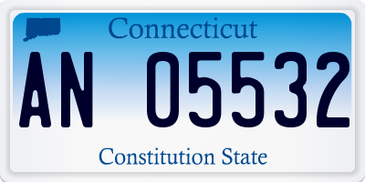 CT license plate AN05532