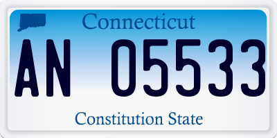 CT license plate AN05533
