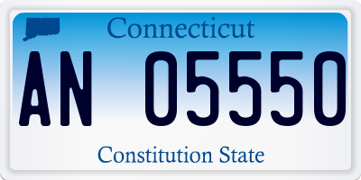 CT license plate AN05550