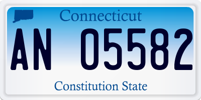 CT license plate AN05582