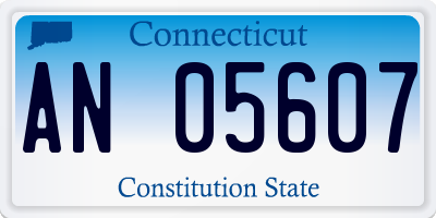 CT license plate AN05607
