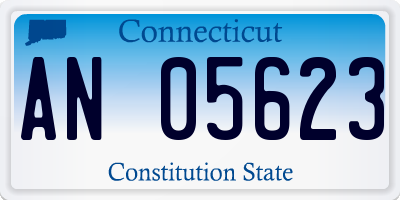 CT license plate AN05623