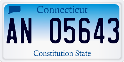 CT license plate AN05643