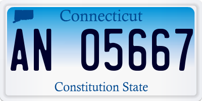 CT license plate AN05667