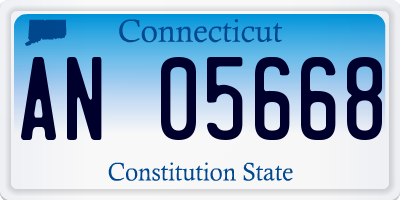 CT license plate AN05668