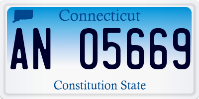 CT license plate AN05669